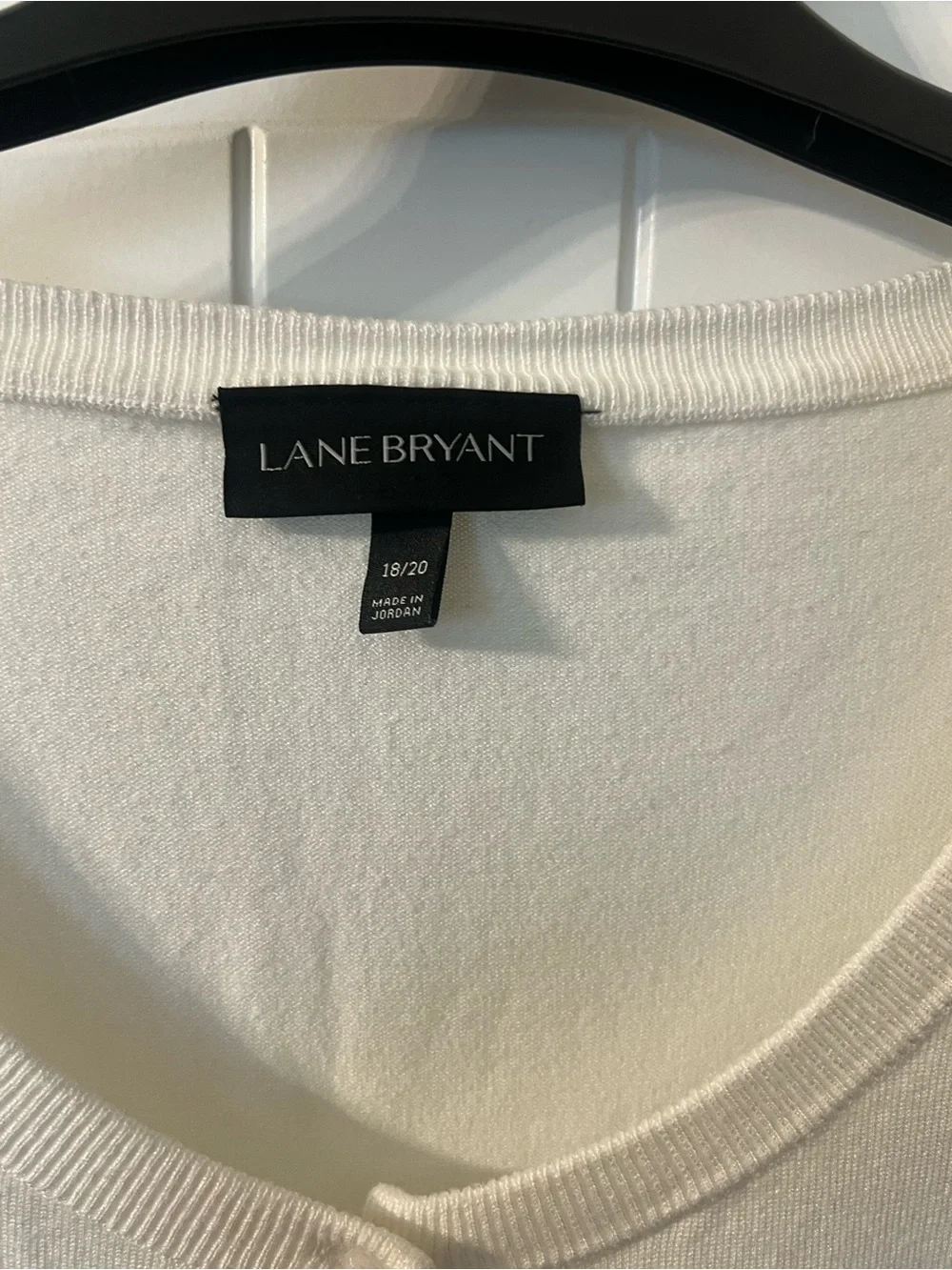 Lane Bryant White Button-Front Women's Cardigan Sweater